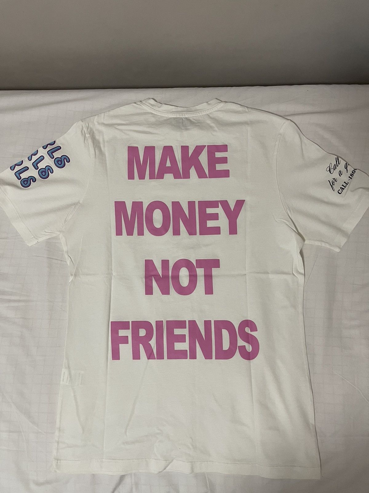 Designer × Japanese Brand MMNF Hotline White Tshirt Size US XL / EU 56 / 4 - 4 Thumbnail