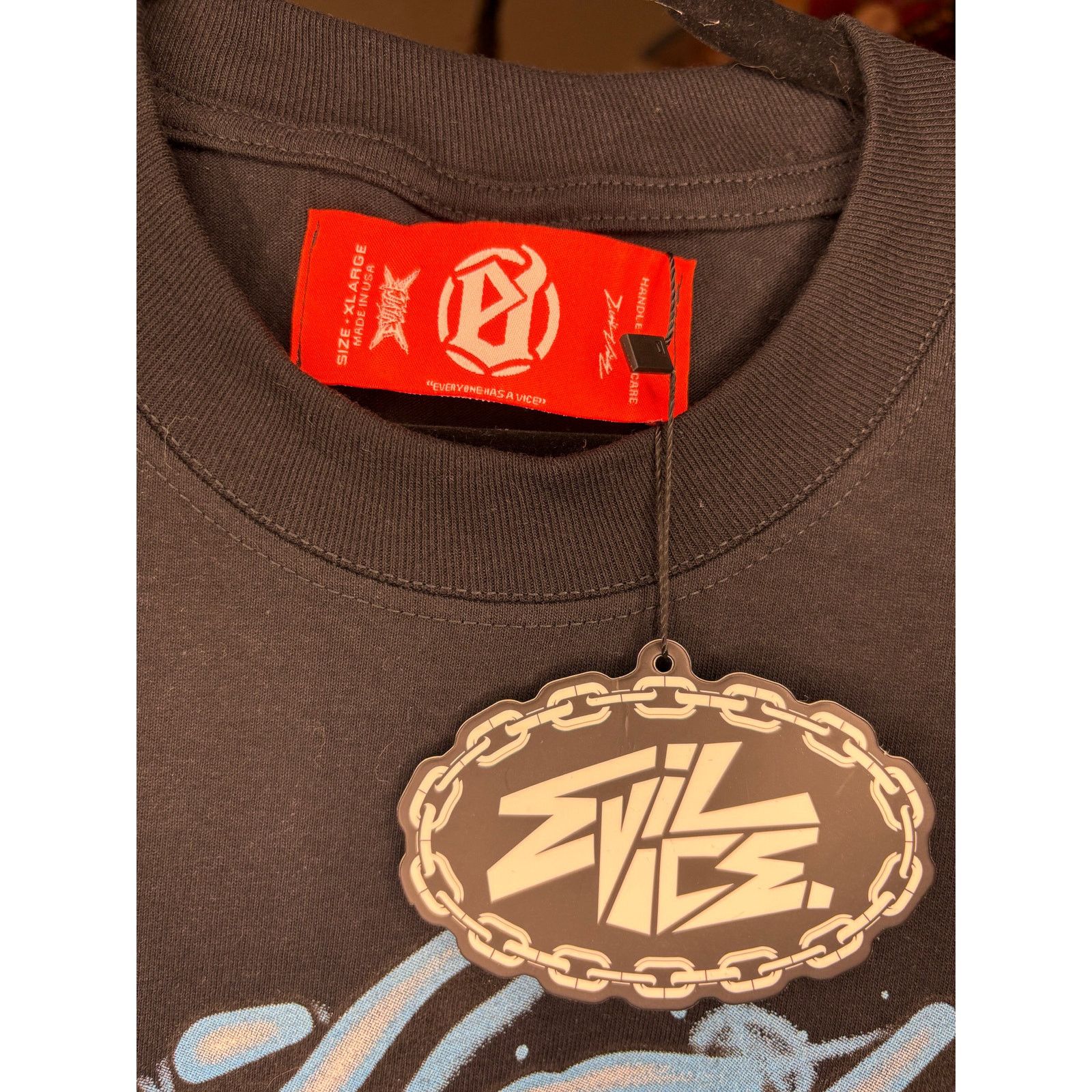 Other NWT Sz. XL - Men's Evil Vice "Members Only" Tee, Blk/Wht/Blu Size US XL / EU 56 / 4 - 3 Thumbnail