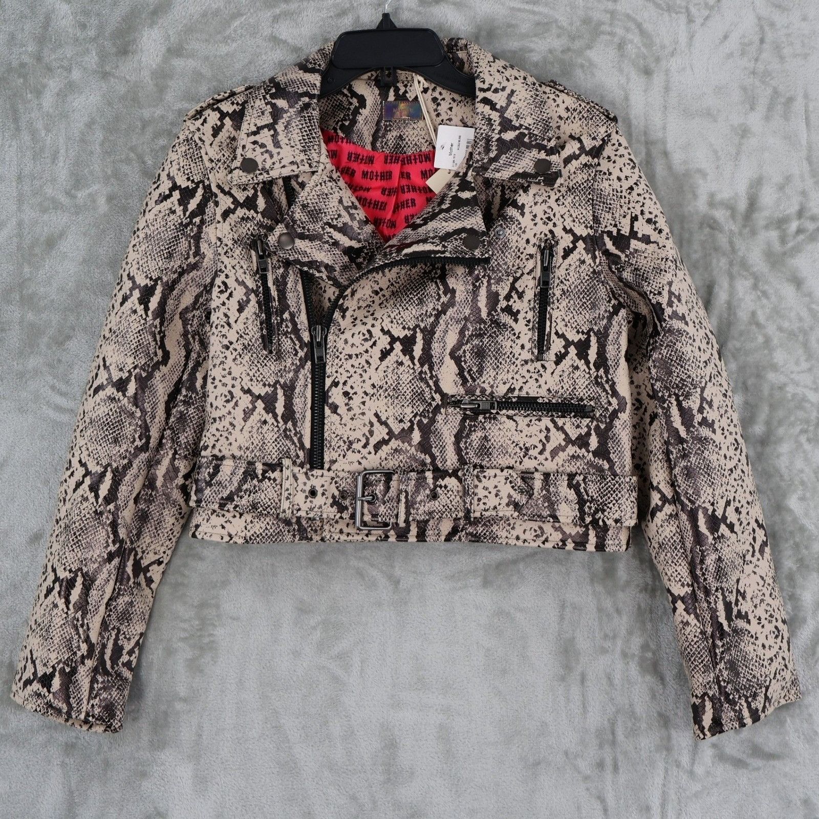 MOTHER Mother Chopper Jacket Women S Beige Moto Grunge Punk Alt NWT Size S / US 4 / IT 40 - 1 Thumbnail