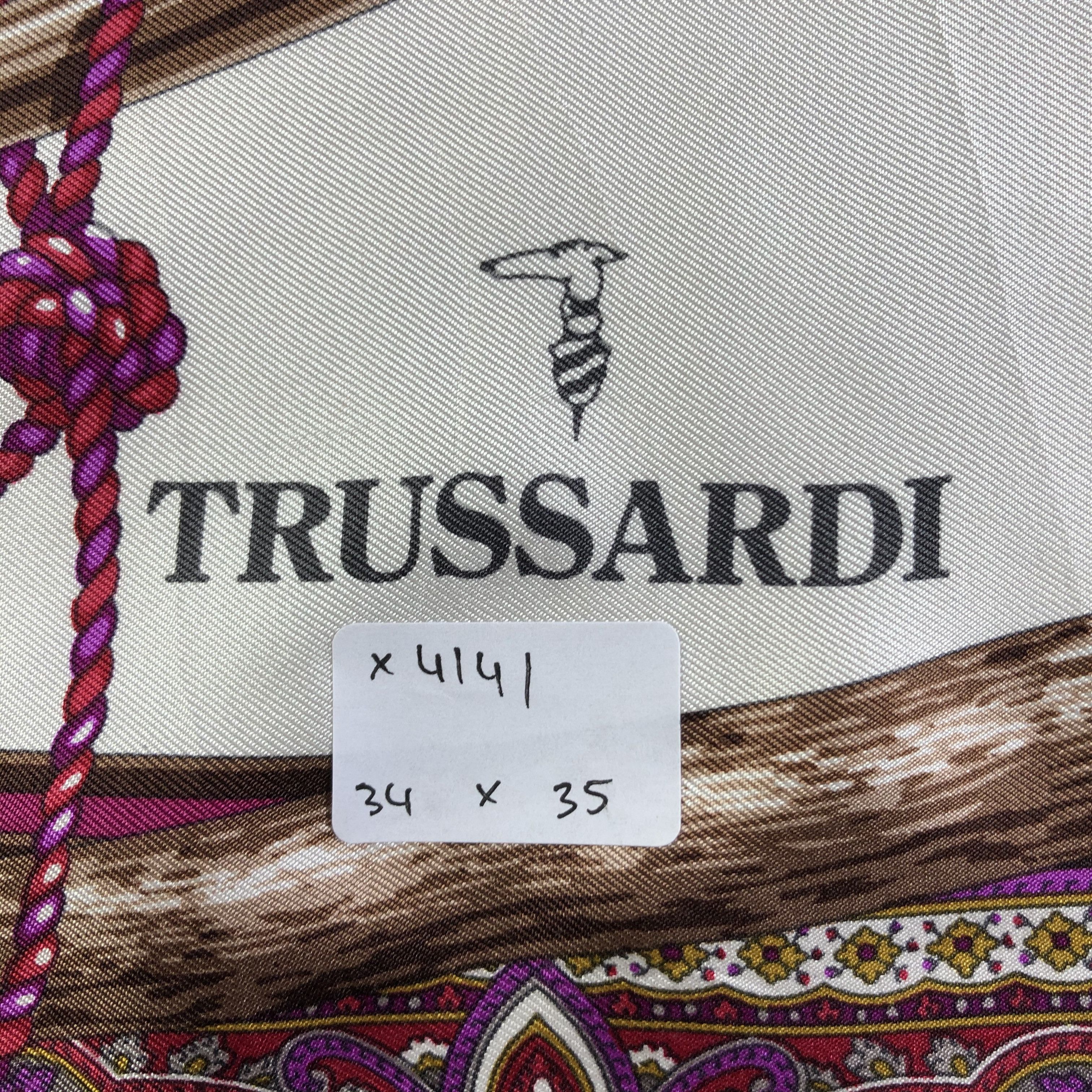 Trussardi × Vintage Vintage Trussardi Silk Scarf Size ONE SIZE - 7 Thumbnail