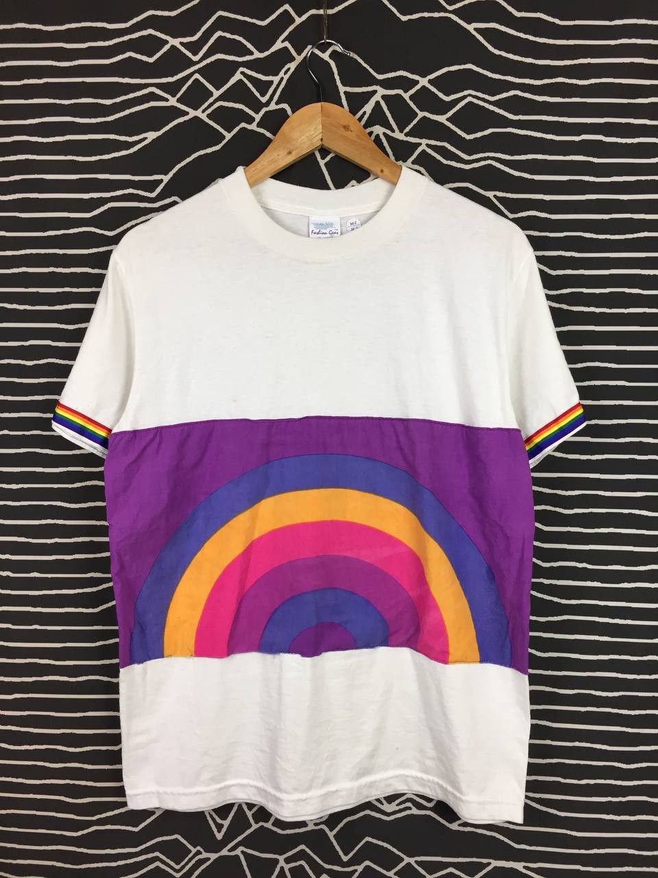 Vintage Vtg Fashion Gear Rainbow Cut & Sewn Style Tee Size US M / EU 48-50 / 2 - 2 Thumbnail