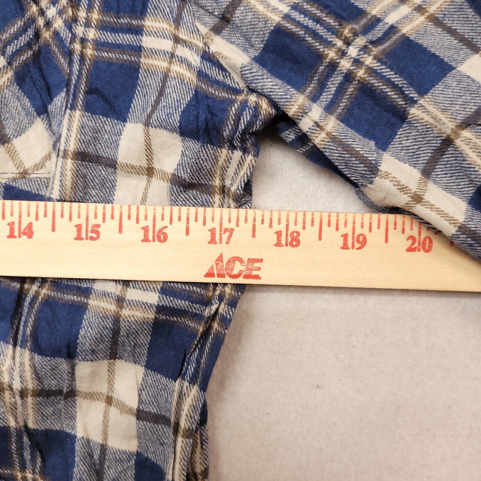 Retrofit Retrofit Madras Flannel Shirt Mens Size Small S Blue White Size US S / EU 44-46 / 1 - 9 Thumbnail