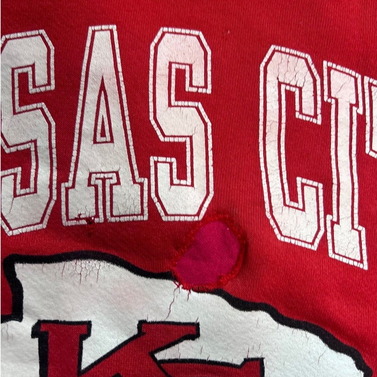 Russell Athletic Vintage Kansas City Chiefs Russell Repaired Red Crewneck XL Size US XL / EU 56 / 4 - 5 Thumbnail