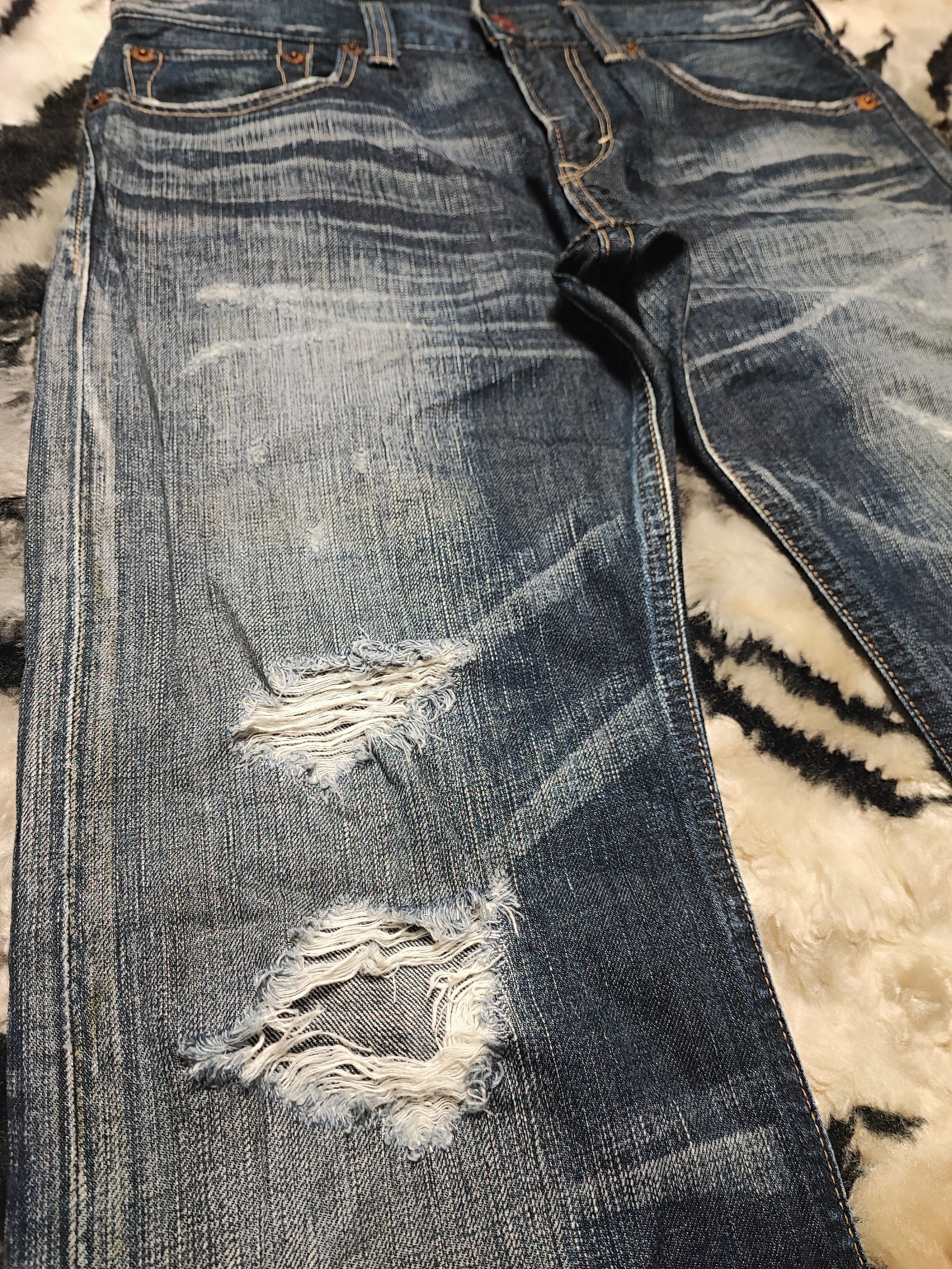 Edwin Edwin 503 Blue Trip Japan Distressed Jeans Size US 32 / EU 48 - 7 Thumbnail