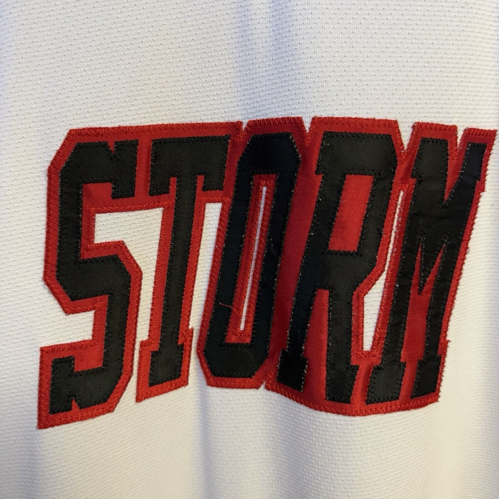 Vintage Vinage Storm Hockey Jersey Mens XL 24.5x31 White AK Size US XL / EU 56 / 4 - 4 Thumbnail