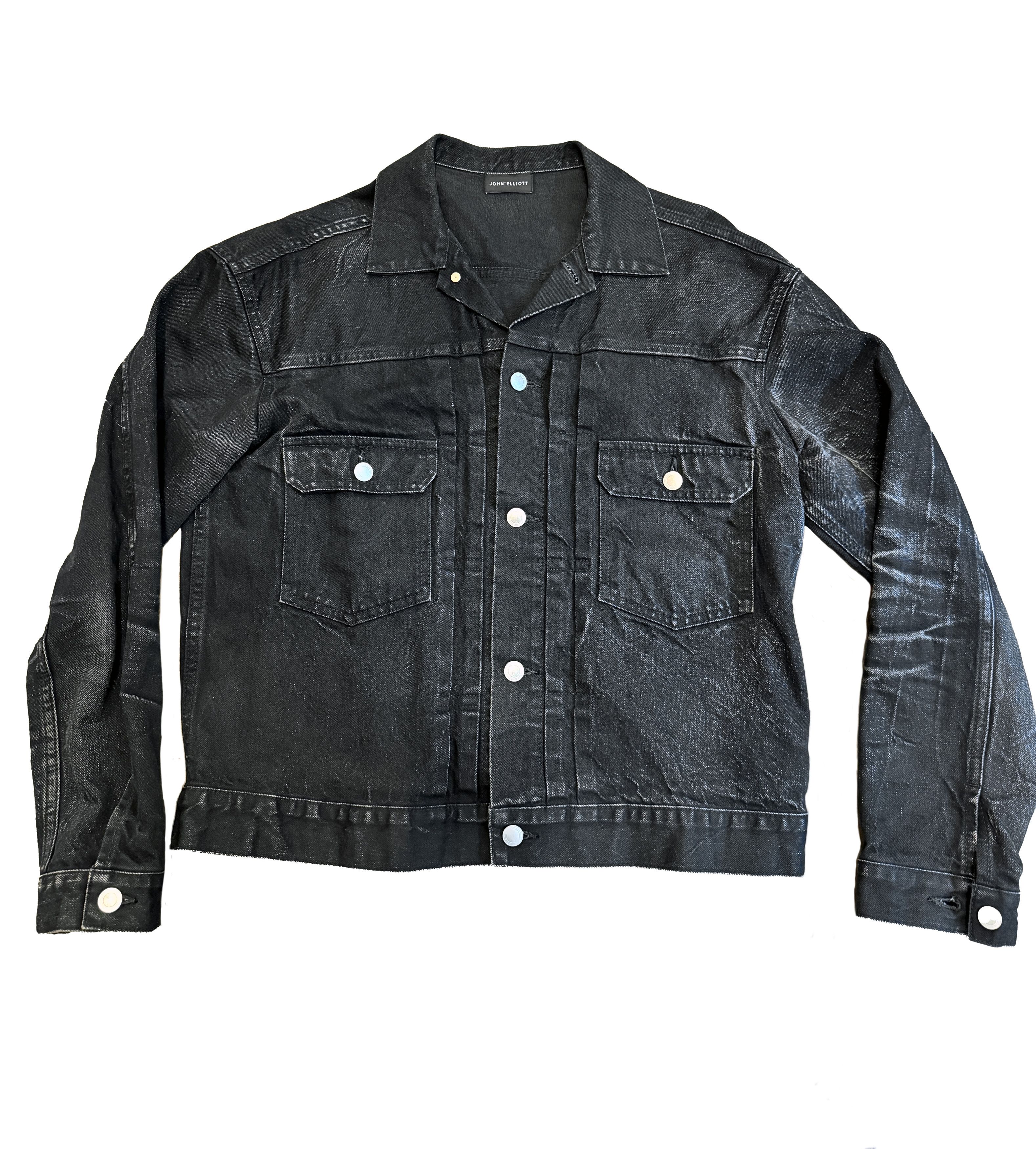 John Elliott Thumper type II onyx black denim jacket | Grailed