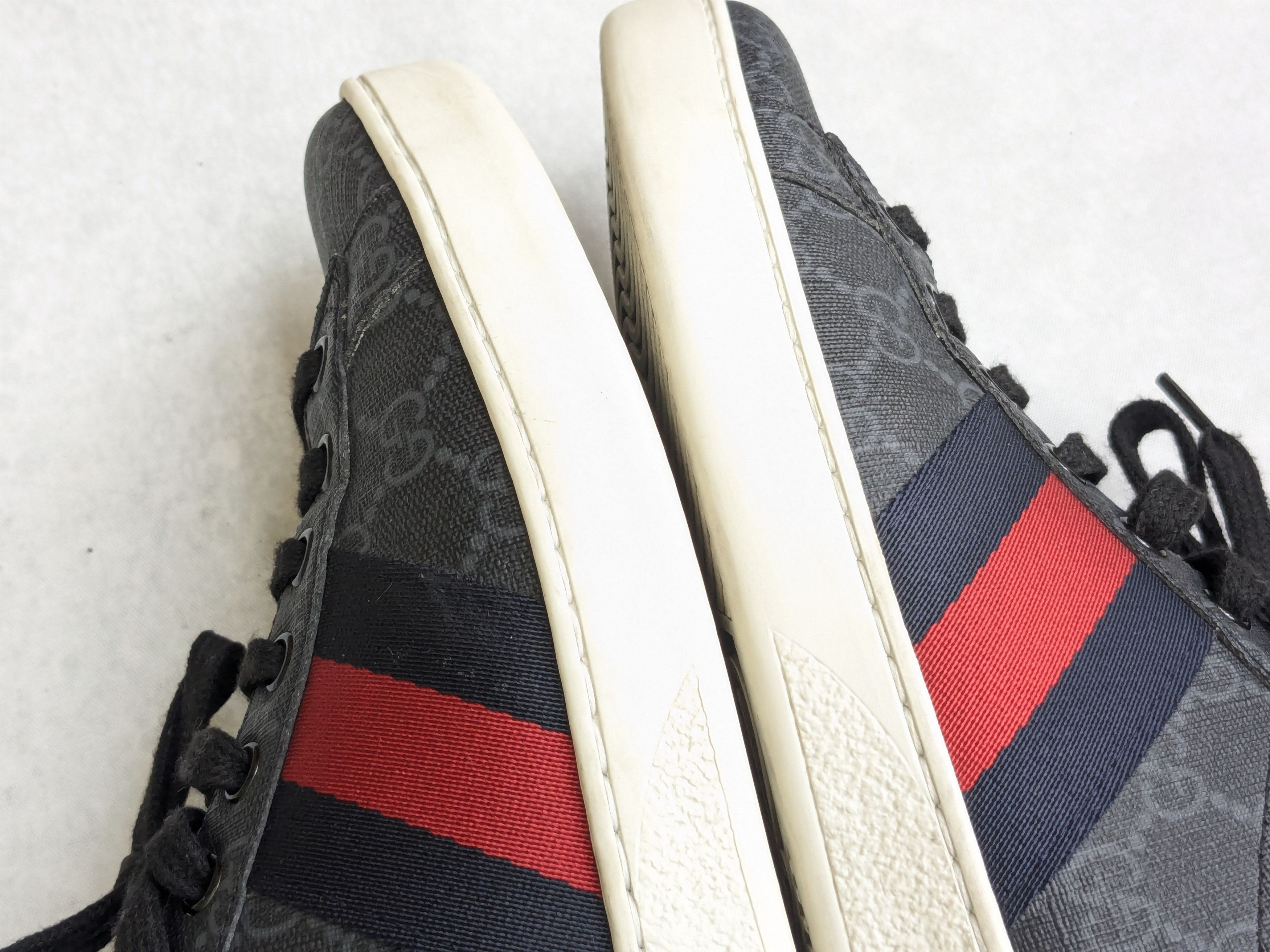 Gucci Gucci Ace Sneakers Black Monogram Canvas Logo GG 9 Size US 9 / EU 42 - 10 Thumbnail