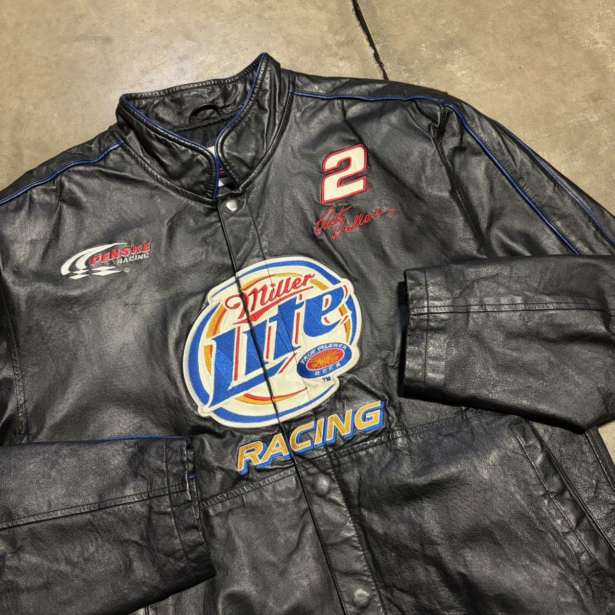 Chase Authentics Vintage Chase Authentic Leather NASCAR Jacket Rusty Wallace Size US XL / EU 56 / 4 - 5 Thumbnail