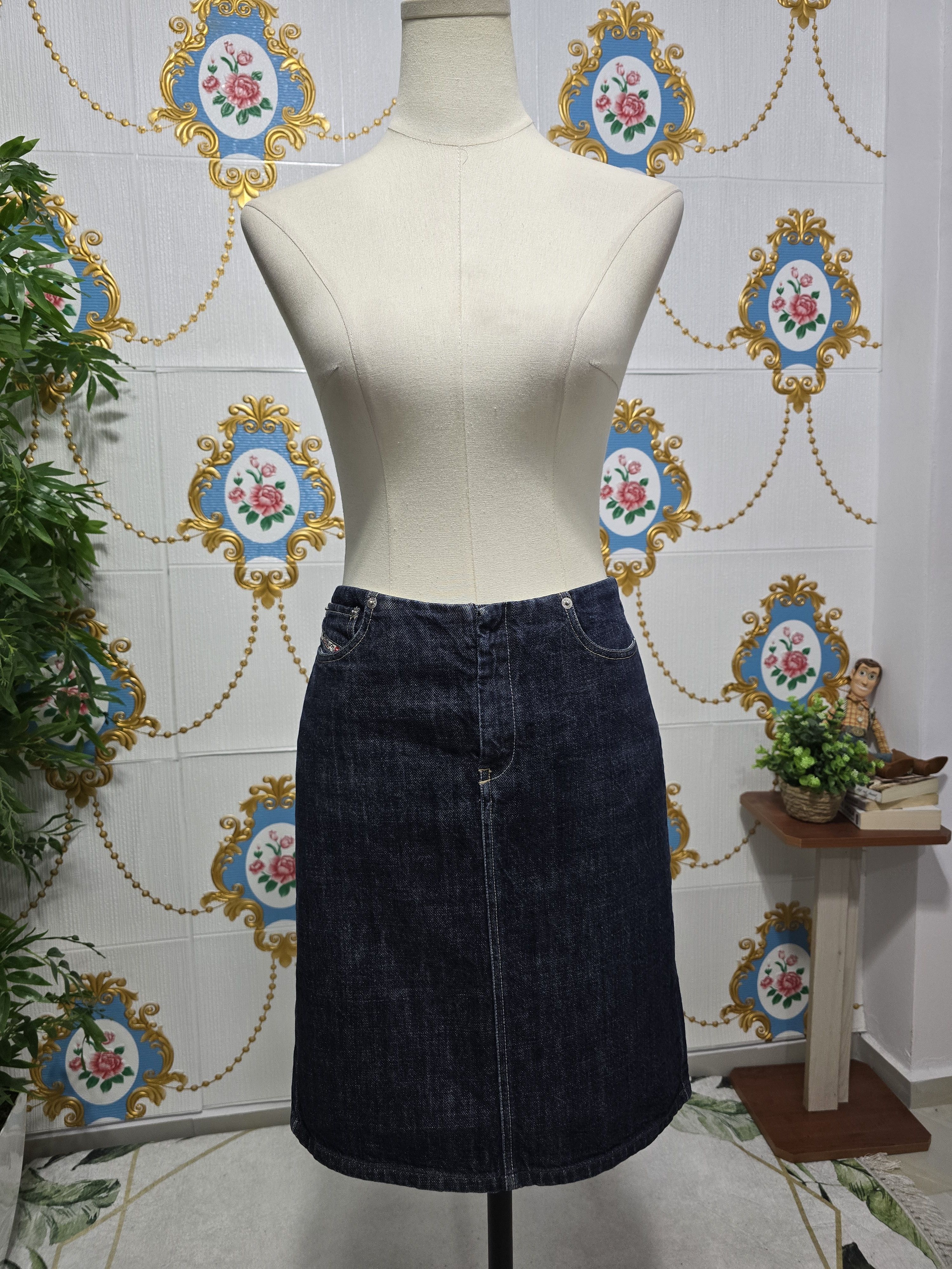 Diesel × Vintage DIESEL jeans skirt women size Medium ,rare beautiful Size 29" - 1 Thumbnail