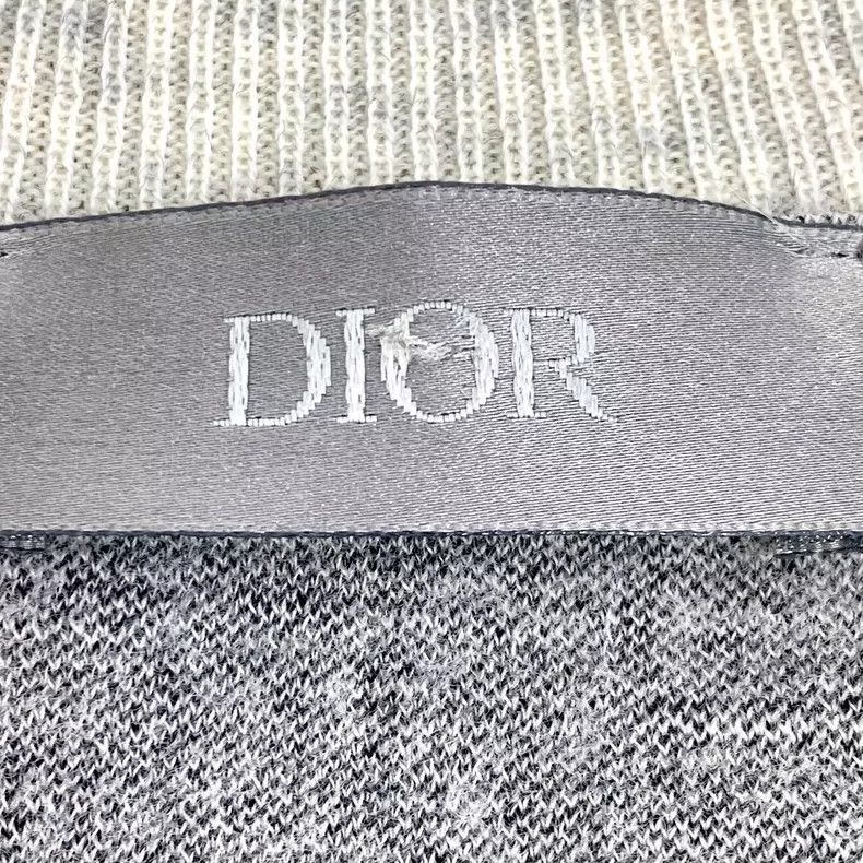 Dior Dior Gray letter plush wool round neck short-sleeved T-shir Size US XS / EU 42 / 0 - 5 Thumbnail