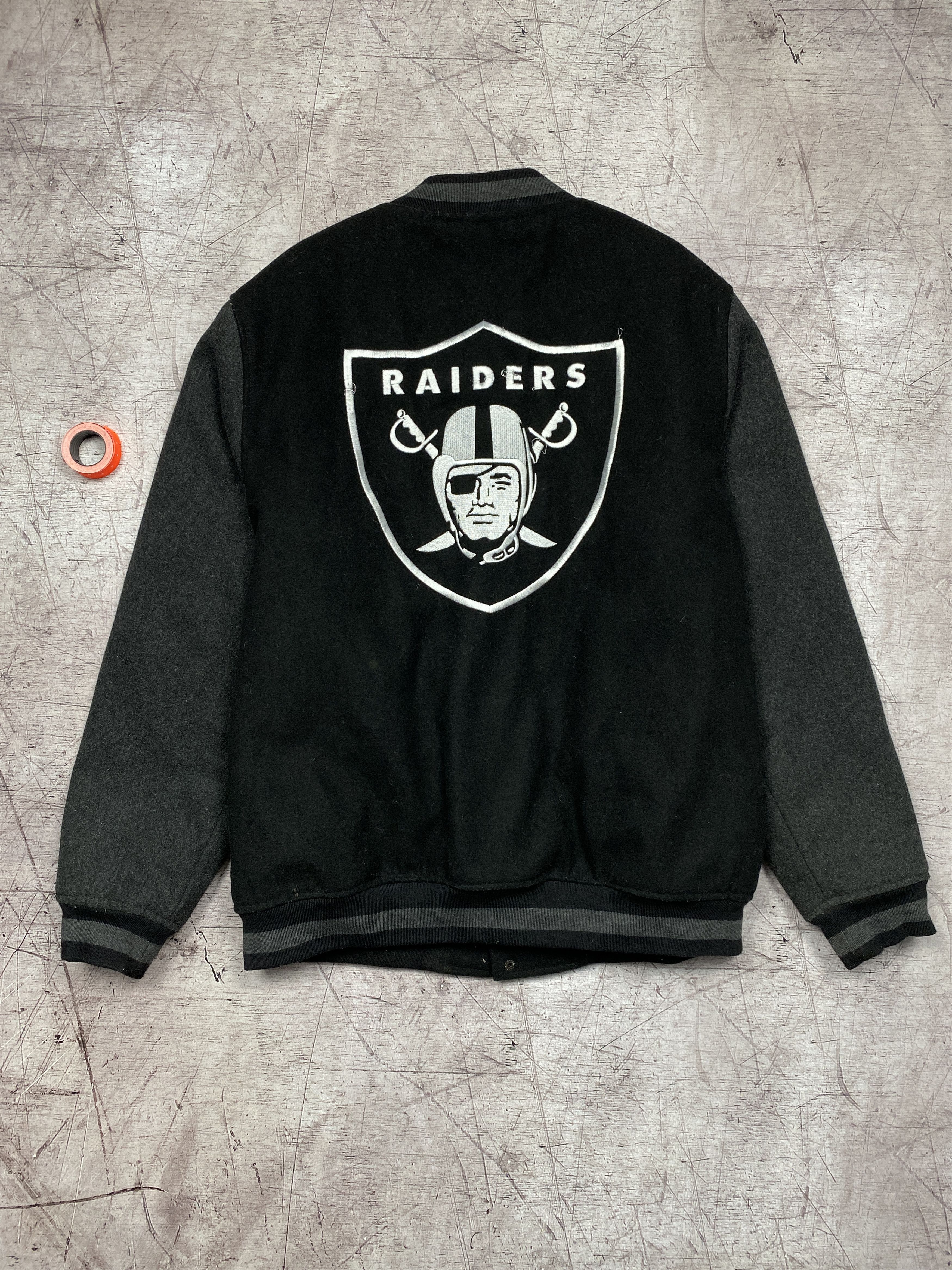 NFL NFL Oakland Raiders Mens Wool Bomber Varsity Jacket Size US XL / EU 56 / 4 - 1 Thumbnail