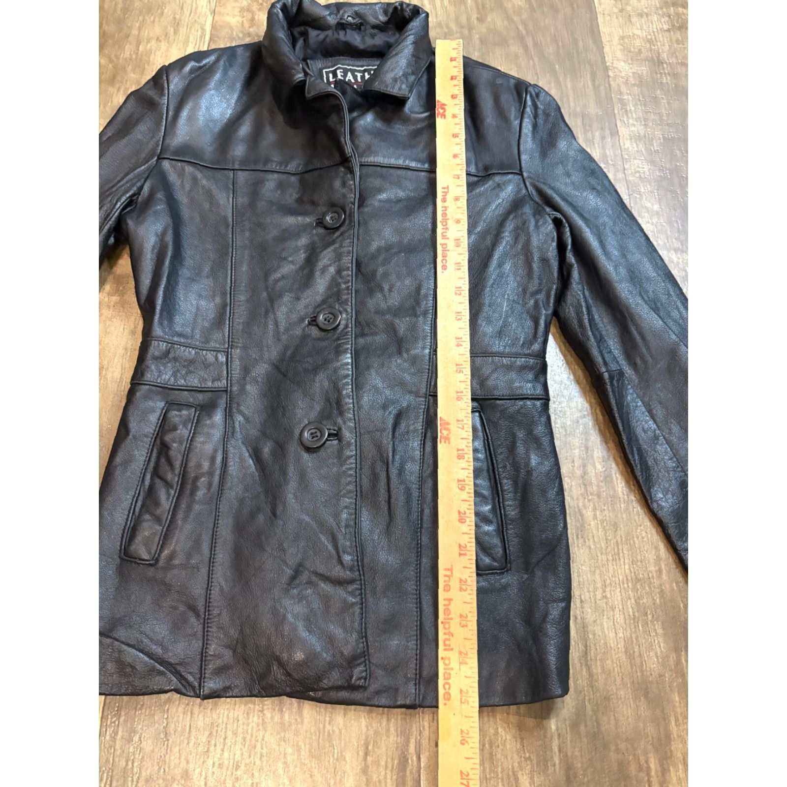 Vintage VINTAGE Leather Limited Leather Jacket Womens Medium M Black Button Up Size M / US 6-8 / IT 42-44 - 2 Thumbnail
