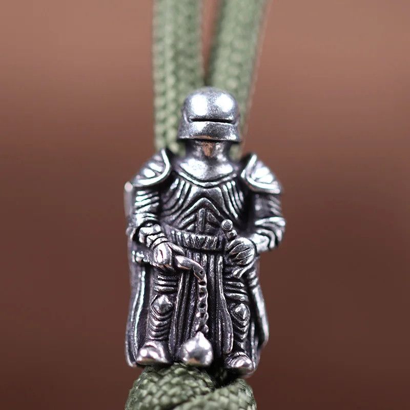 Handmade 3Pcs Armor Warrior Beads Paracord Bead Zipper Umbrella Rope Size ONE SIZE - 5 Thumbnail