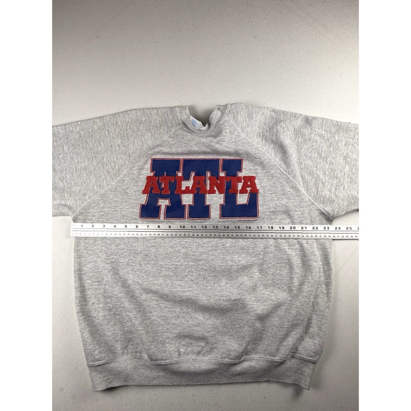 Vintage VINTAGE Atlanta Sweatshirt Mens XL Gray Crewneck 1991 Gear For Sports City Graphic Print Pullover Cotton Polyester 1049 Size US XL / EU 56 / 4 - 6 Thumbnail