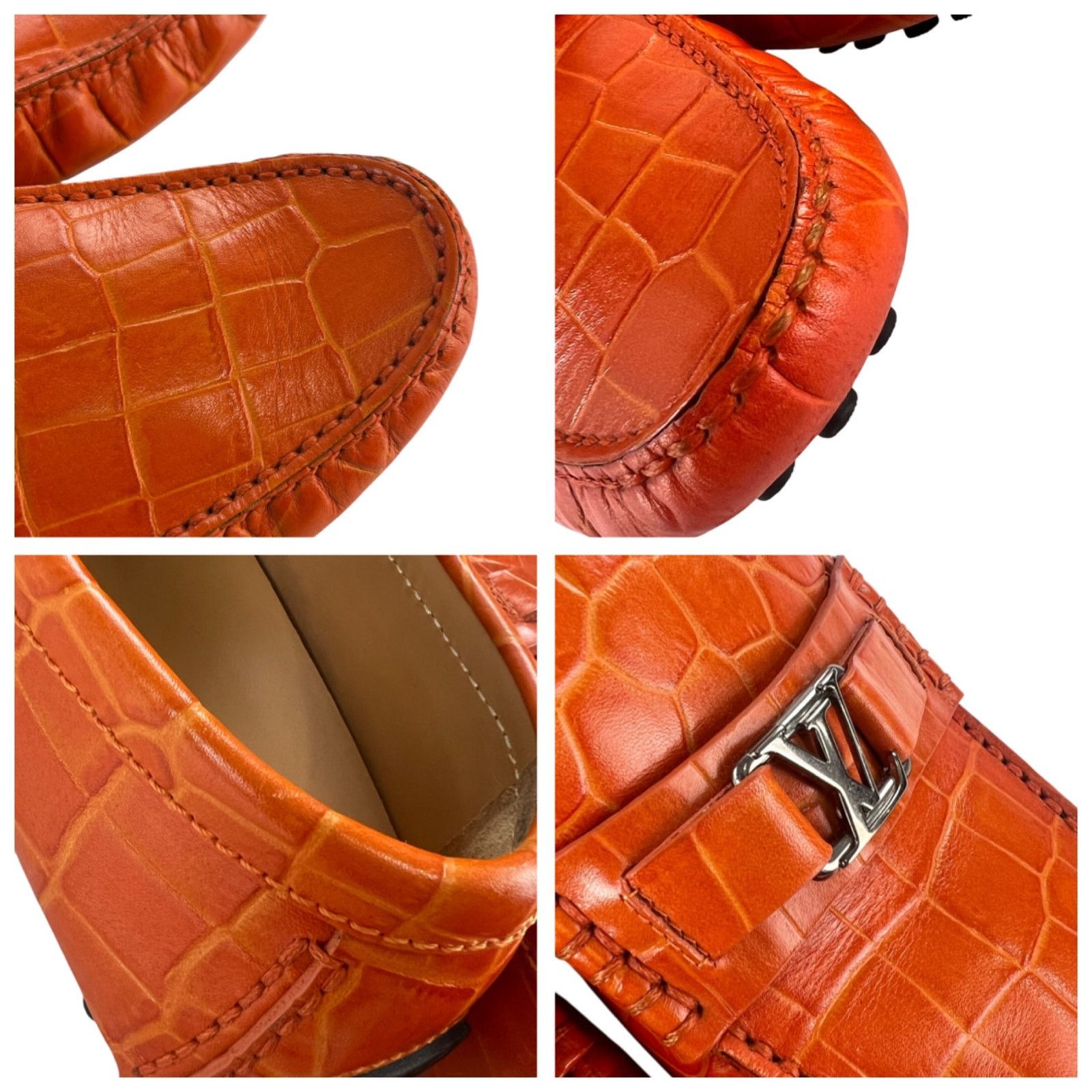 Louis Vuitton Louis Vuitton Croc-Embossed Loafers Size US 9 / EU 42 - 7 Thumbnail
