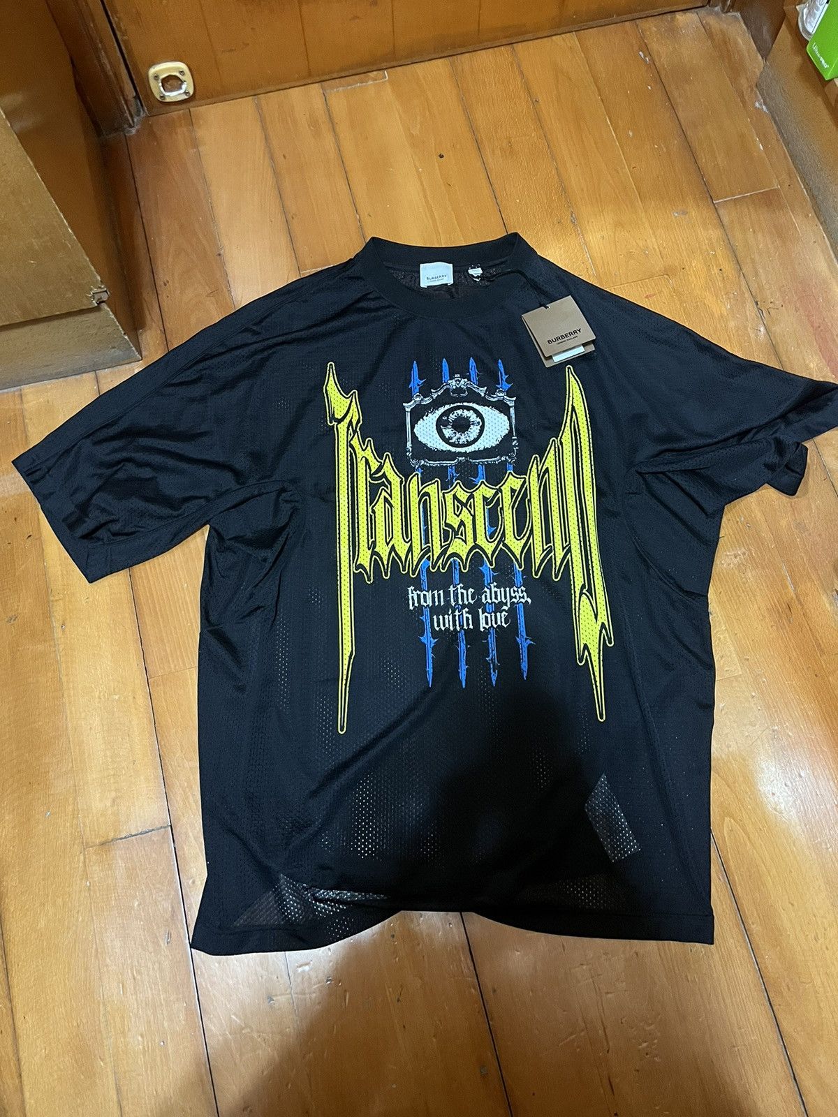 image of Burberry “From The Abyss” Mesh T-Shirt in Black, Men's (Size Small)