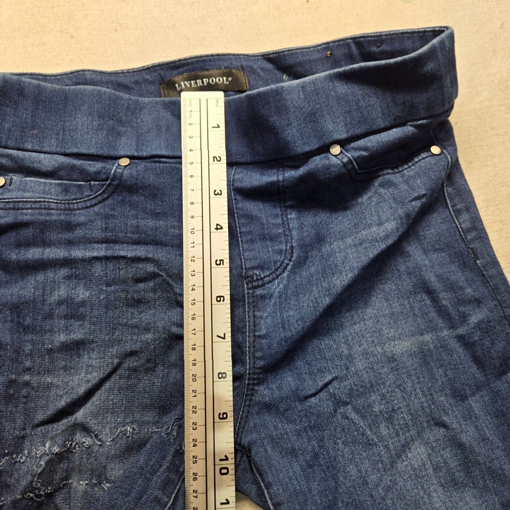 Vintage Liverpool Dark Wash Blue Mid Rise Straight Leg Jeans Women's Size 6 Size 28" / US 6 / IT 42 - 6 Thumbnail
