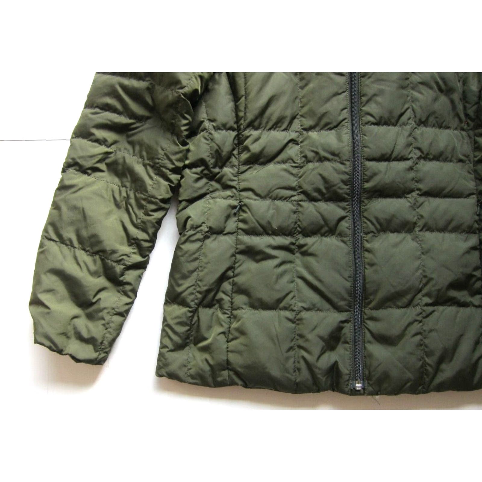 Lands' End Lands' End Army Green Nylon Feather Down Quilted Reversible Puff Jacket XS 2-4 Size XS / US 0-2 / IT 36-38 - 5 Thumbnail