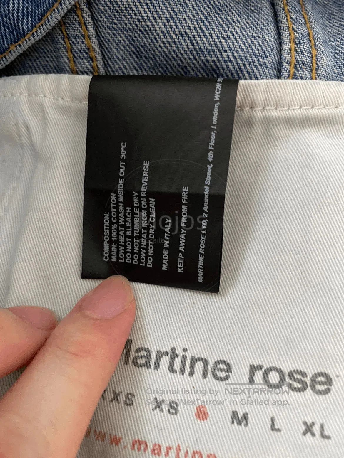 Martine Rose Martine Rose 22AW R Logo Denim Jacket. Size US S / EU 44-46 / 1 - 6 Thumbnail