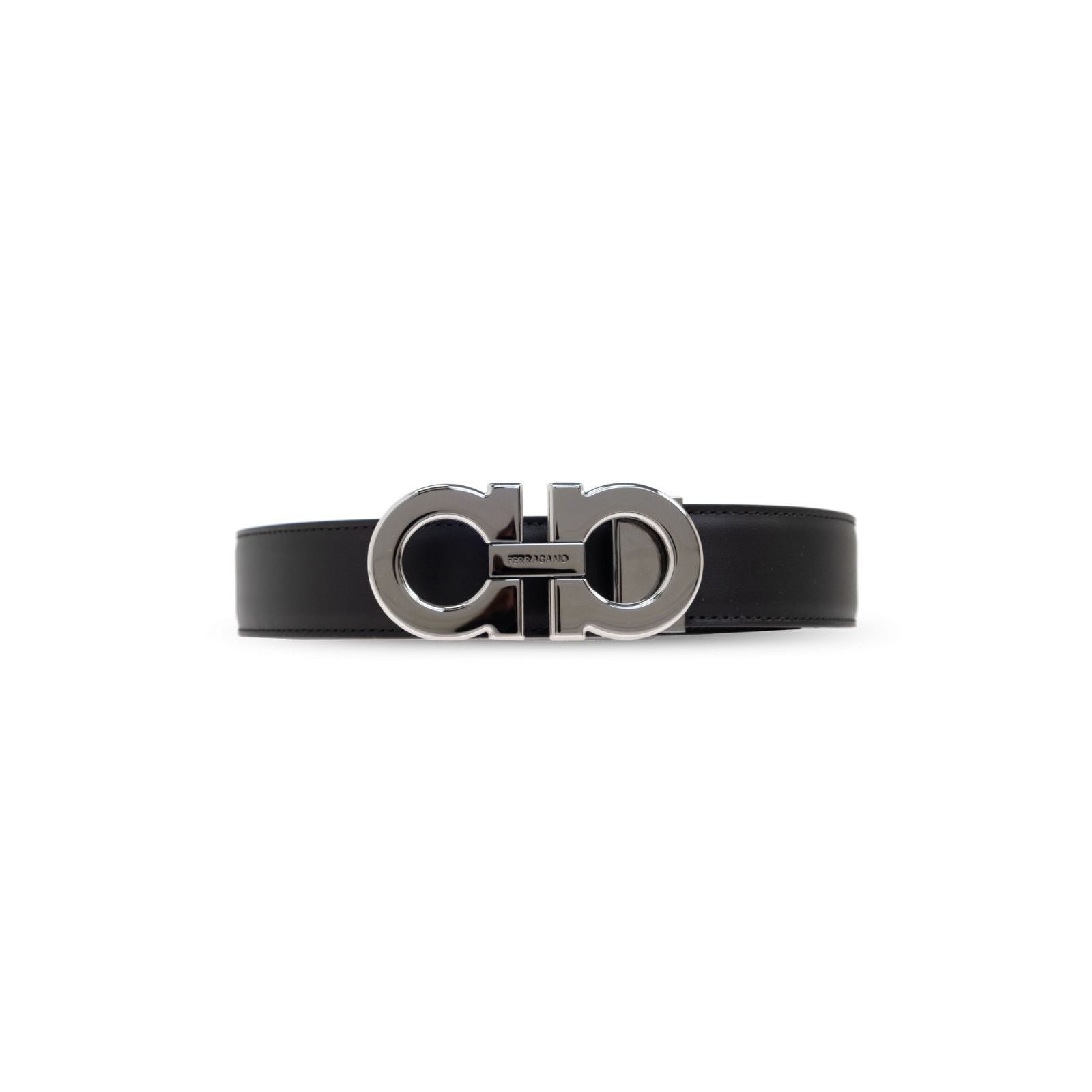 Salvatore Ferragamo FFERRAGAMO Black Double Adjustable Reversible Belt New & Aut Size ONE SIZE - 1 Thumbnail