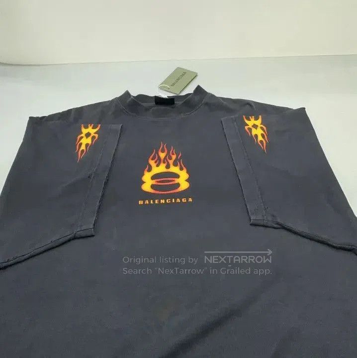 Balenciaga Balenciaga Flame Logo Casual Black T. Size US M / EU 48-50 / 2 - 3 Thumbnail