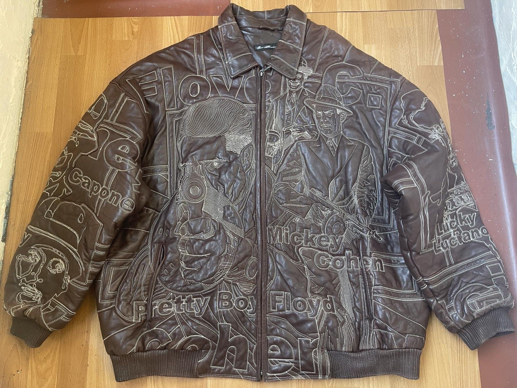 Pelle Pelle Pelle Pelle leather jacket, mafia gangster Marc Buchanan 3XL Size US XXL / EU 58 / 5 - 3 Thumbnail