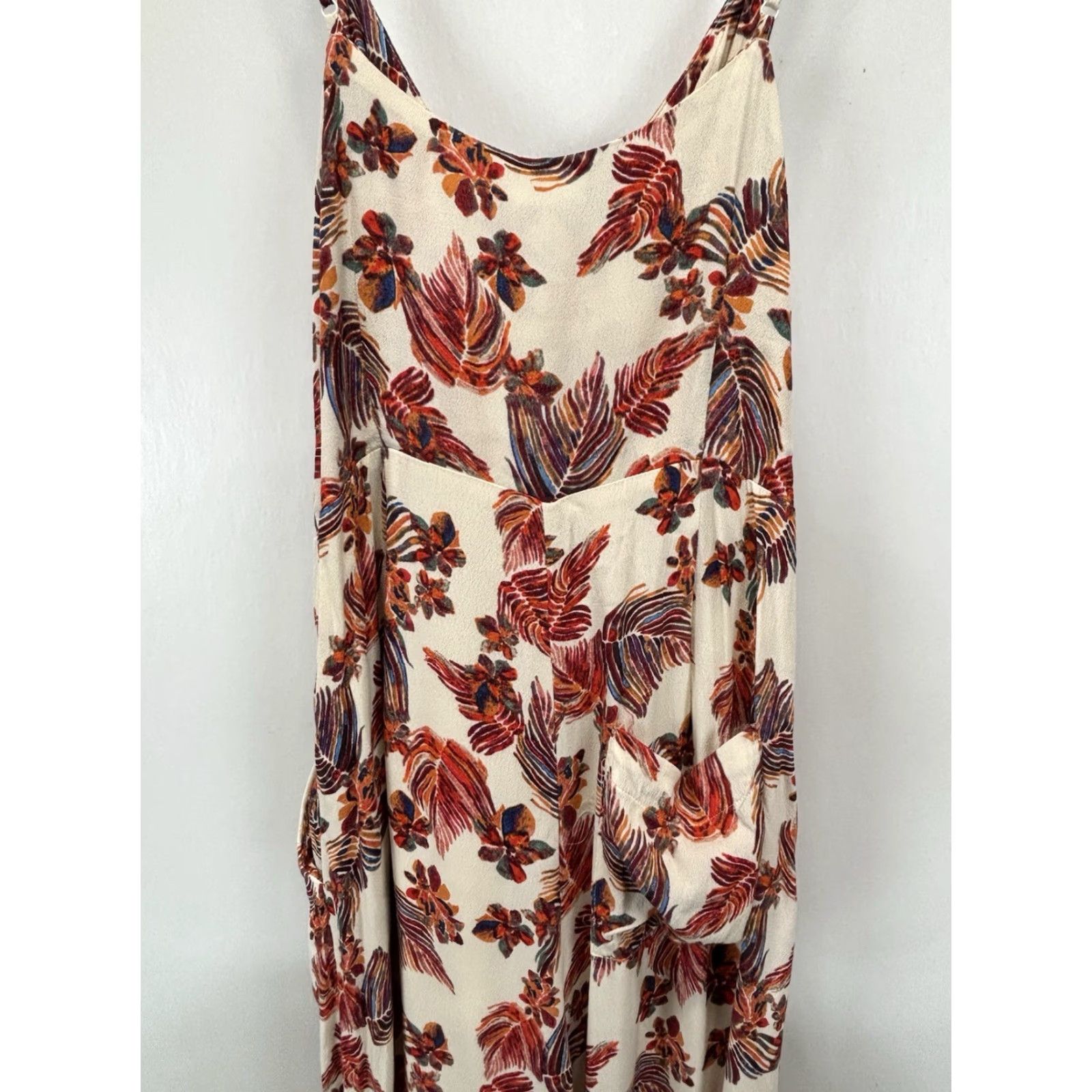 Free People FREE PEOPLE Tropical Floral Wide Leg Crop Jumpsuit Size 6 Beige Sleeveless Size 28" / US 6 / IT 42 - 6 Thumbnail
