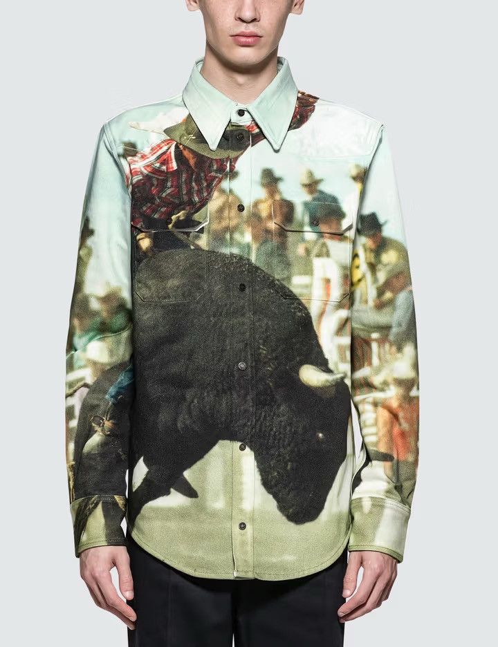 Calvin Klein 205W39NYC Calvin Klein X Raf Simons EST.1978 Bull Fight Printed Jacket Size US L / EU 52-54 / 3 - 2 Thumbnail