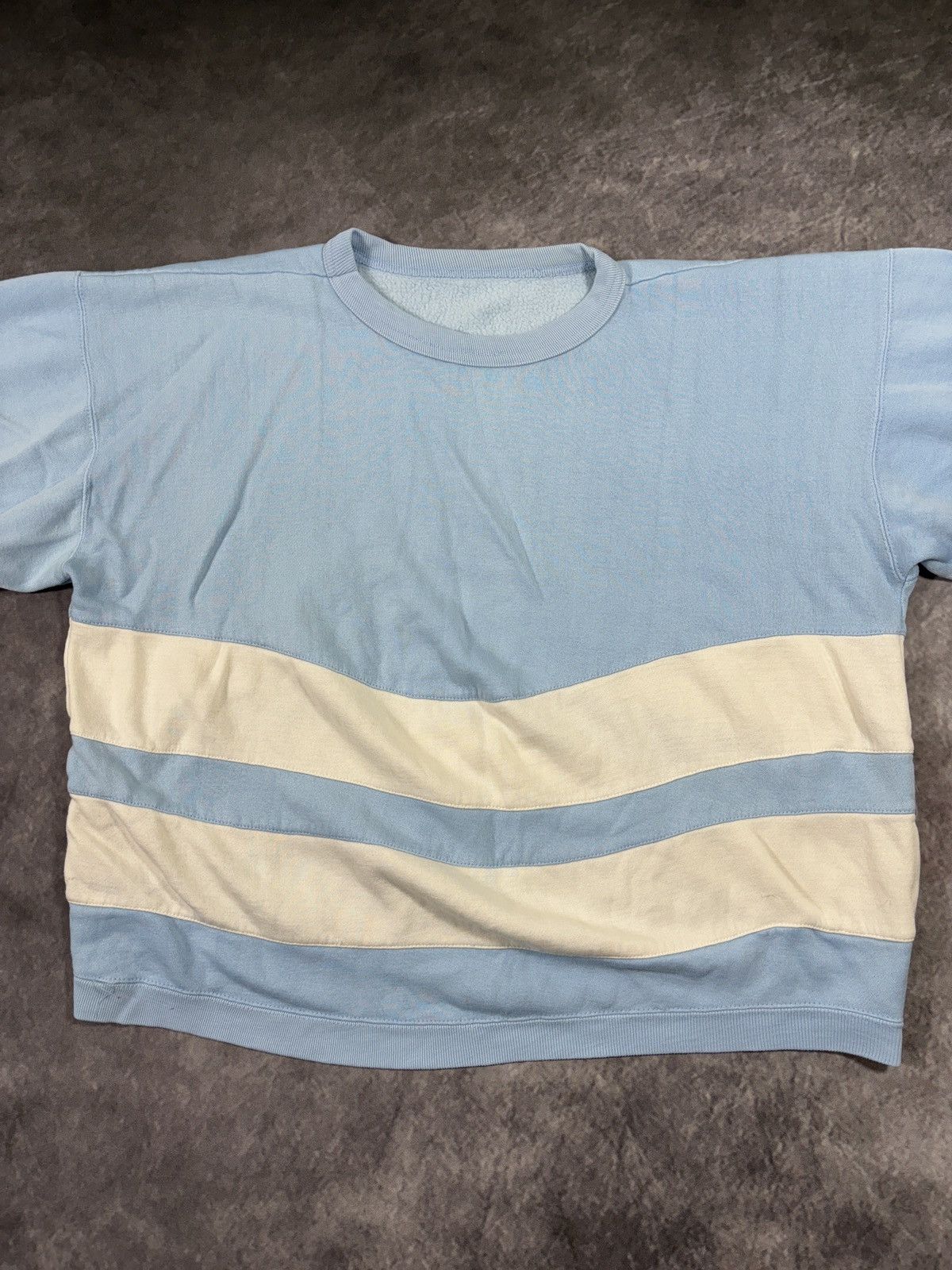 Vintage 80s Vintage Sweatshirt Crewneck Pullover Striped Cropped Size US S / EU 44-46 / 1 - 6 Thumbnail