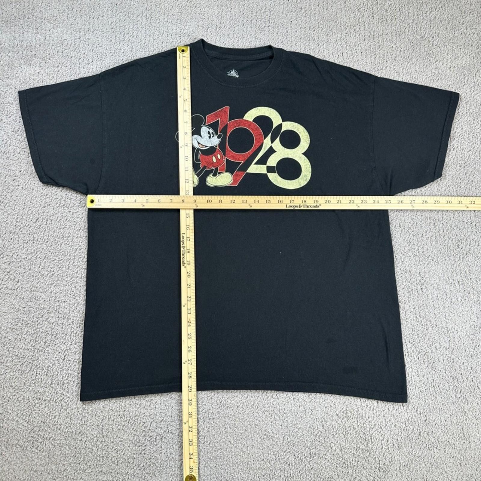 Disney Disney Mickey Mouse 1928 Graphic T Shirt Black Mens 2XL Size US XXL / EU 58 / 5 - 3 Thumbnail