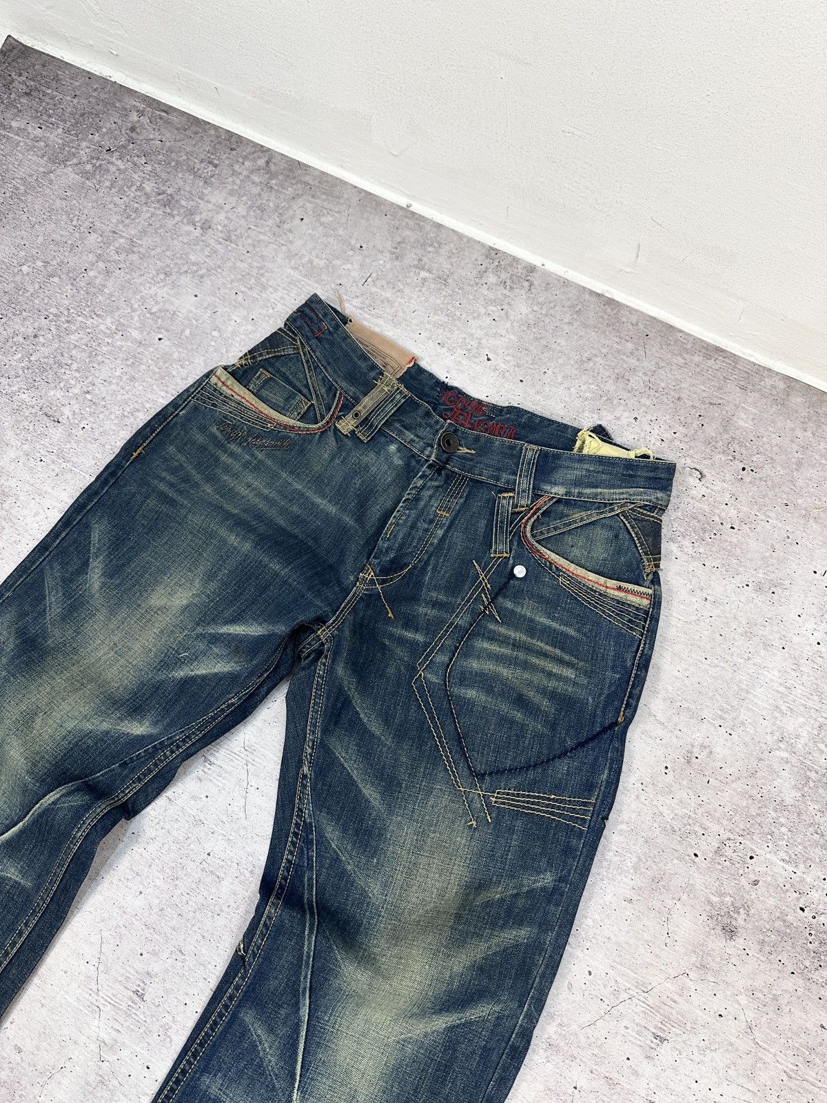Other TOUGH Jeansmith Denim Pants Y2K Grunge Cyberpunk Techwear Size US 36 / EU 52 - 7 Thumbnail