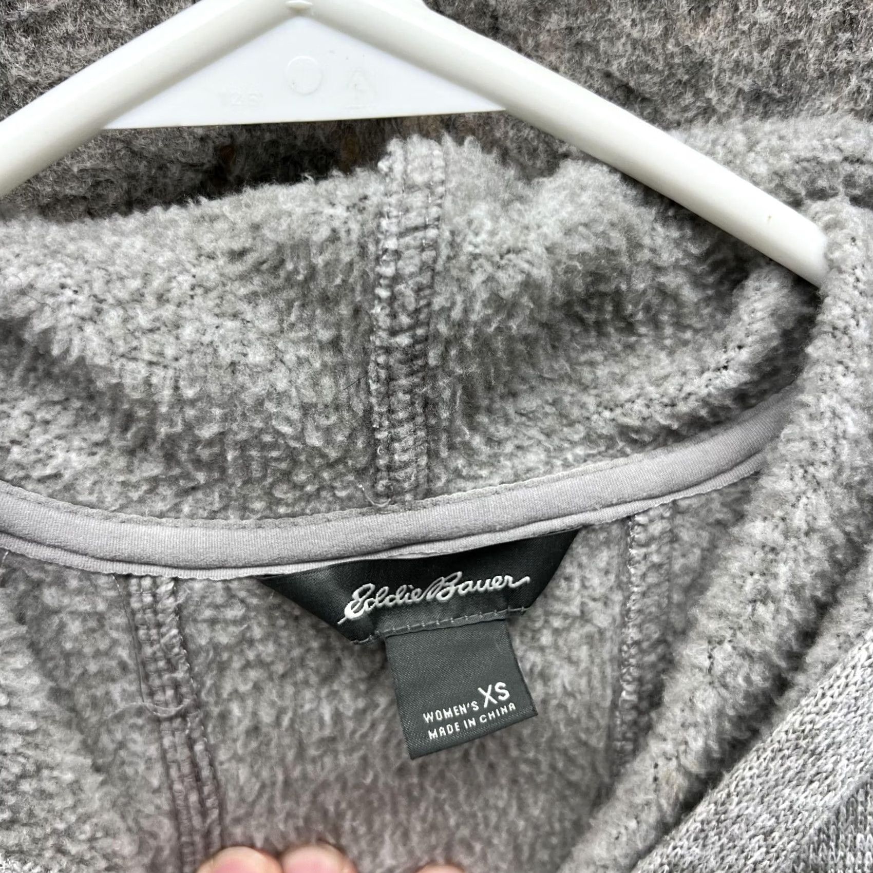 Eddie Bauer VINTAGE Eddie Bauer Sweater Women XS Gray Full Zip Hoodie Jacket Fleece Size XS / US 0-2 / IT 36-38 - 6 Thumbnail