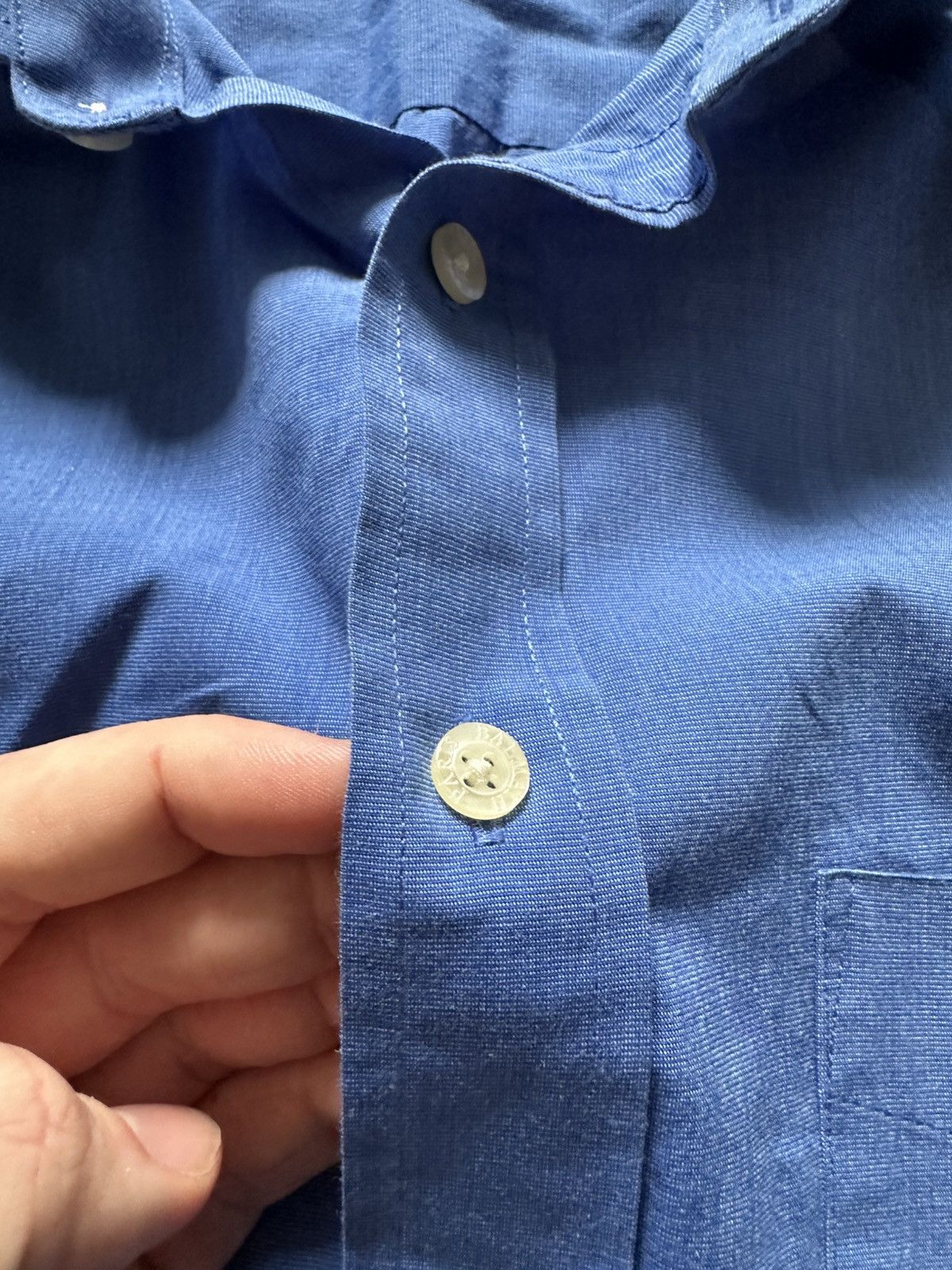 Balmain × Vintage Balmain Vintage Shirt Button Up Luxury Baby Blue Y2K USA Size US M / EU 48-50 / 2 - 4 Thumbnail