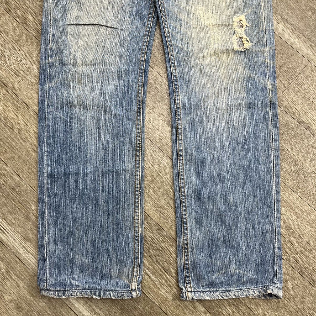 Ed Hardy Vintage Ed Hardy Distressed Embroidery Y2K Baggy Jeans Size US 32 / EU 48 - 16 Thumbnail