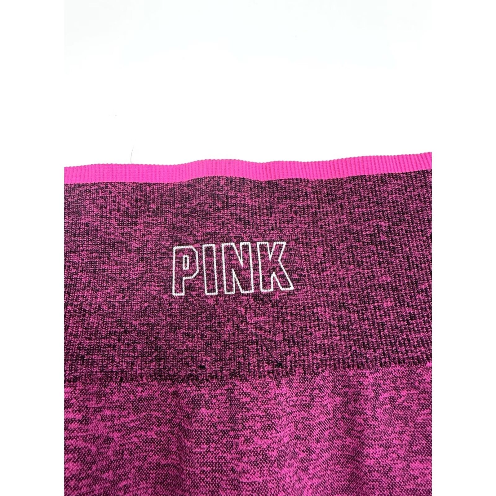Pinko PINK Victorias Secret Womens Leggings Large Pink Black Seamless Pull On Activewear Size 36" / US 14 / IT 50 - 4 Thumbnail