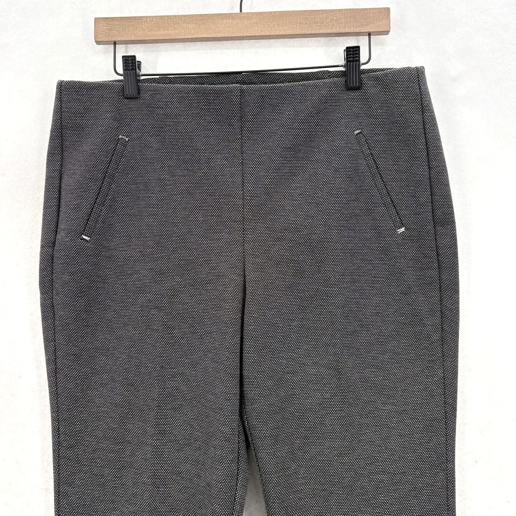 Vintage Chico's So Slimming 360 Juliet Ankle Pants Womens 2 Black White Dash Stretch NWT Size 34" / US 12 / IT 48 - 2 Thumbnail