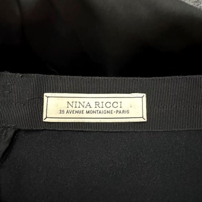 Nina Ricci VINTAGE Nina Ricci Skirt Women's Size 2 XS Black Silk Pencil Zipper Back Straight Knee Length Designer Classic 90s Size 26" / US 2 / IT 38 - 2 Thumbnail