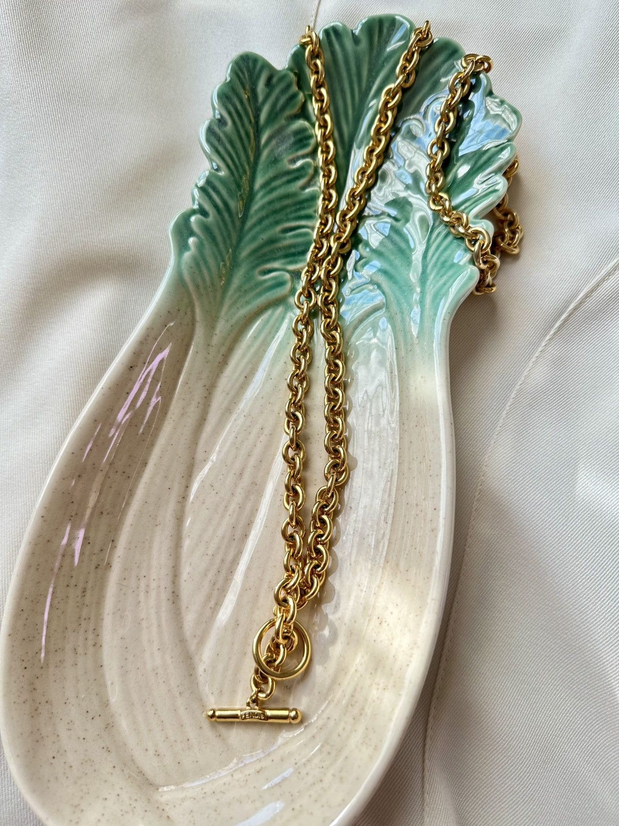 Fendi Fendi Vintage Chain Necklace – 1980s gold platted brass rare Size ONE SIZE - 4 Thumbnail
