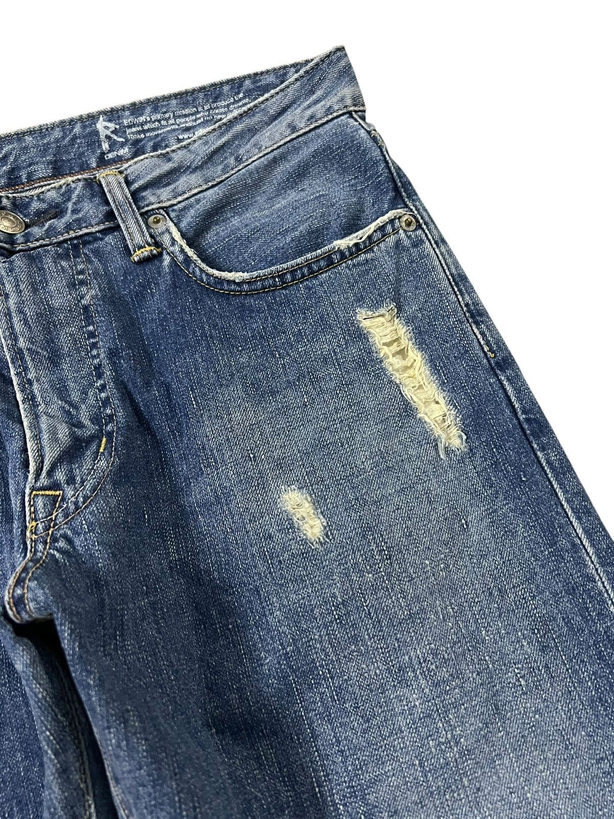 Edwin Edwin 502R Distress Mud Wash Jean Very Rare Size US 33 - 12 Thumbnail