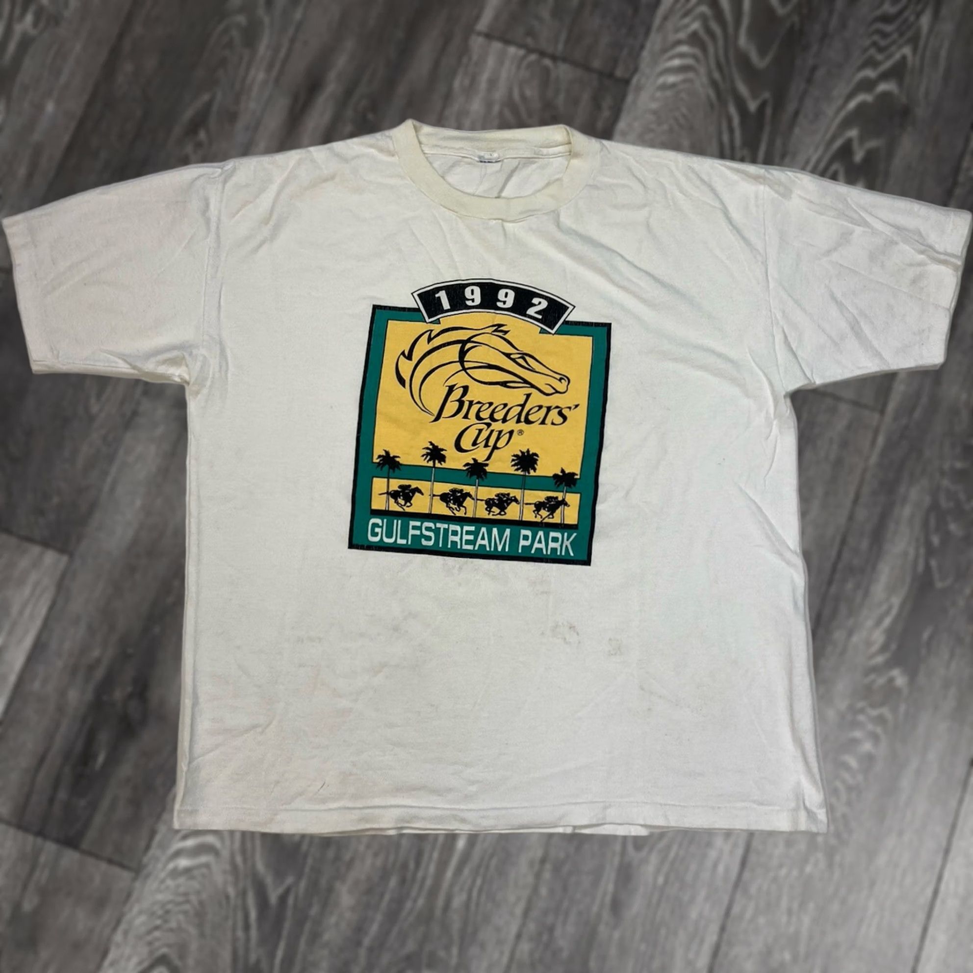 Vintage VINTAGE Breeders Cup Gulfstream Park 1992 Graphic T-shirt Men XL White USA 90s Size US XL / EU 56 / 4 - 1 Thumbnail