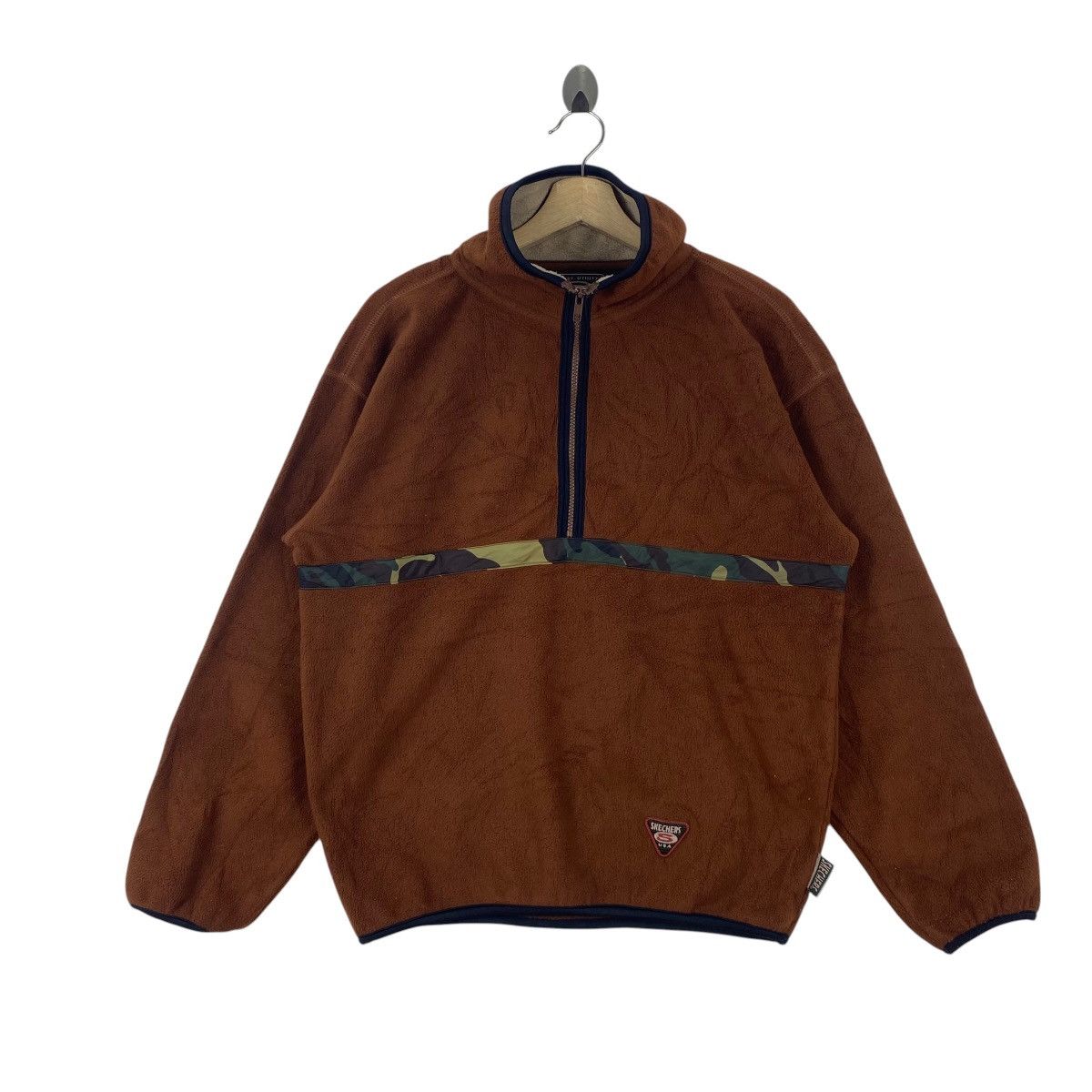 SKECHERS Vintage SKECHERS SPORT Utility Fleece Pullover Jacket Camo Size US M / EU 48-50 / 2 - 1 Thumbnail
