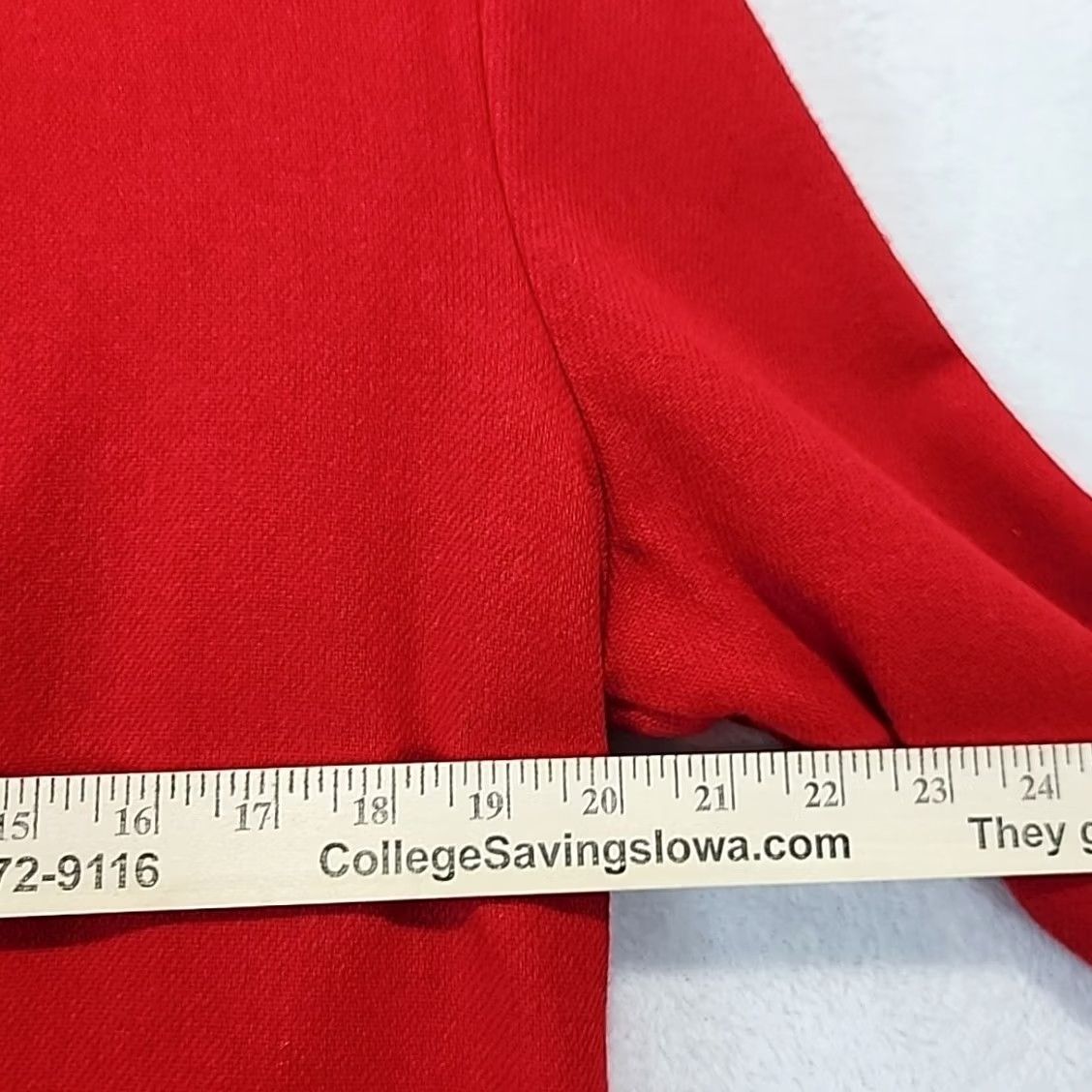 Blair VINTAGE Blair Red Blazer One-Button Womens Size 14 Wool Blend 80's Office Jacket Blazer Jacket Single-Breasted Notch Red Womens 14 Size XL / US 12-14 / IT 48-50 - 6 Thumbnail