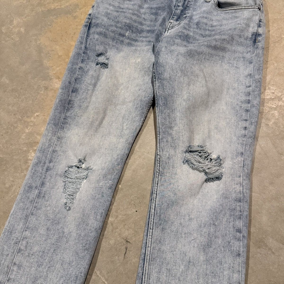 True Religion Vtg True Religion Ricky Faded Distressed Denim Y2K Cyber ERD Size US 34 / EU 50 - 7 Thumbnail