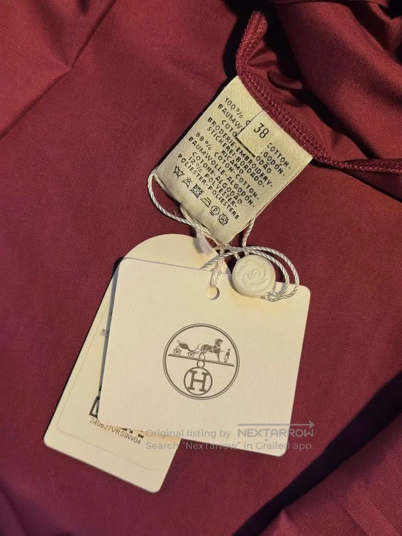 Hermes Hermes Round Neck Casual Loose Straight Skirt, Jujube Red Size XS / US 0-2 / IT 36-38 - 9 Thumbnail