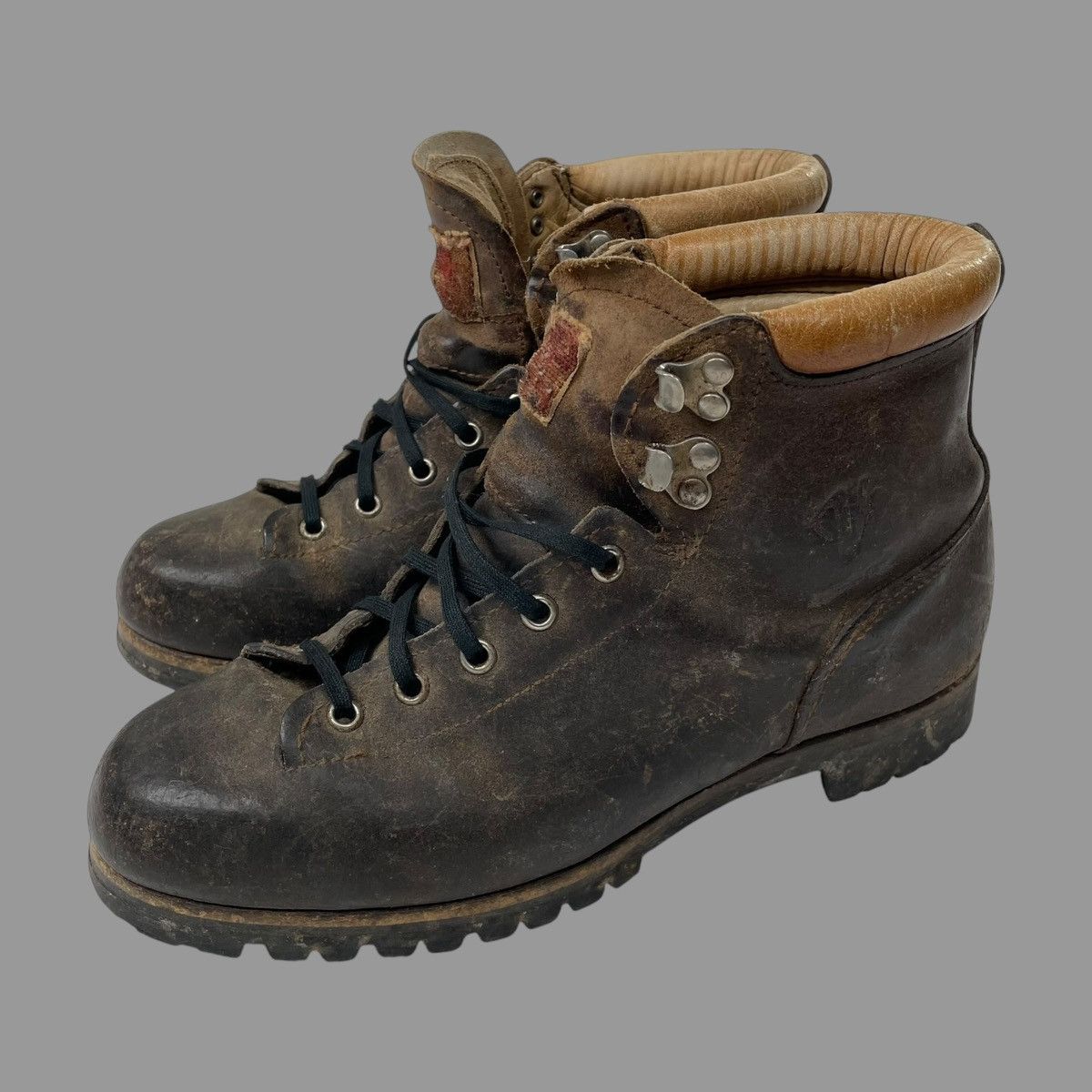 Vibram × Vintage Vintage 1960s brown leather hiking boots Size US 8.5 / EU 41-42 - 3 Thumbnail