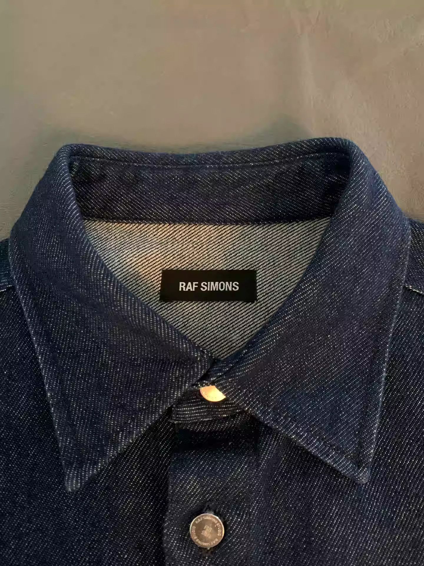 19/ss RAF SIMONS cary over denim shirt