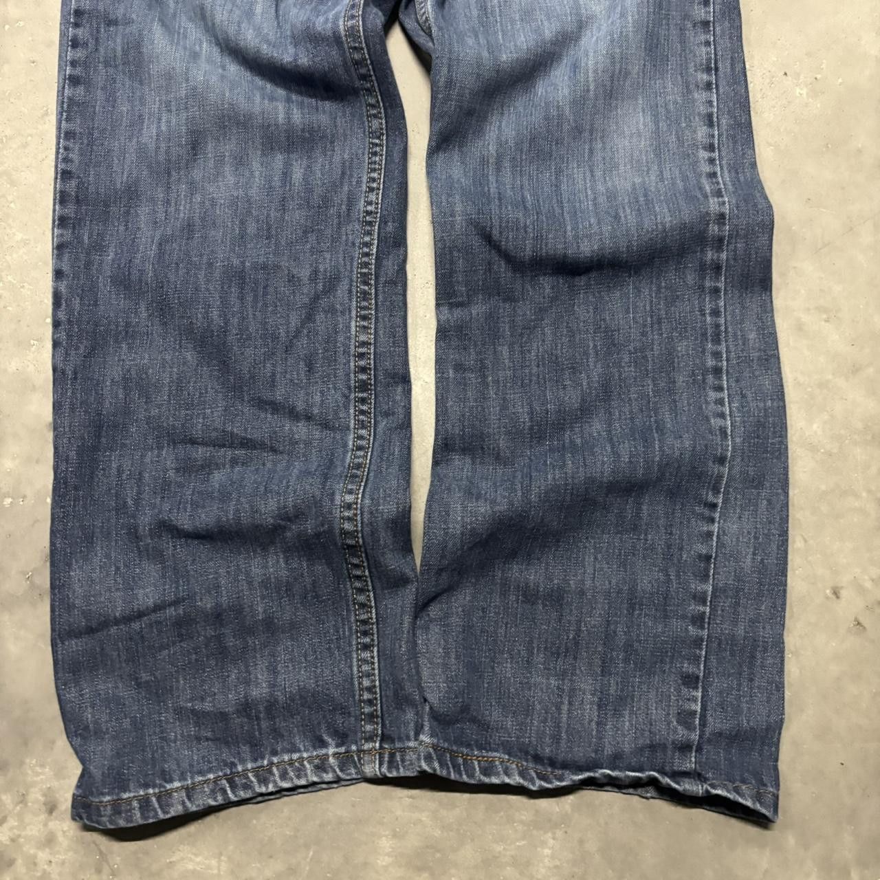 Japanese Brand × Vintage Crazy Vintage Y2K/2000s Grunge Dark Wash Essential Denim Jeans! Size US 33 - 6 Thumbnail