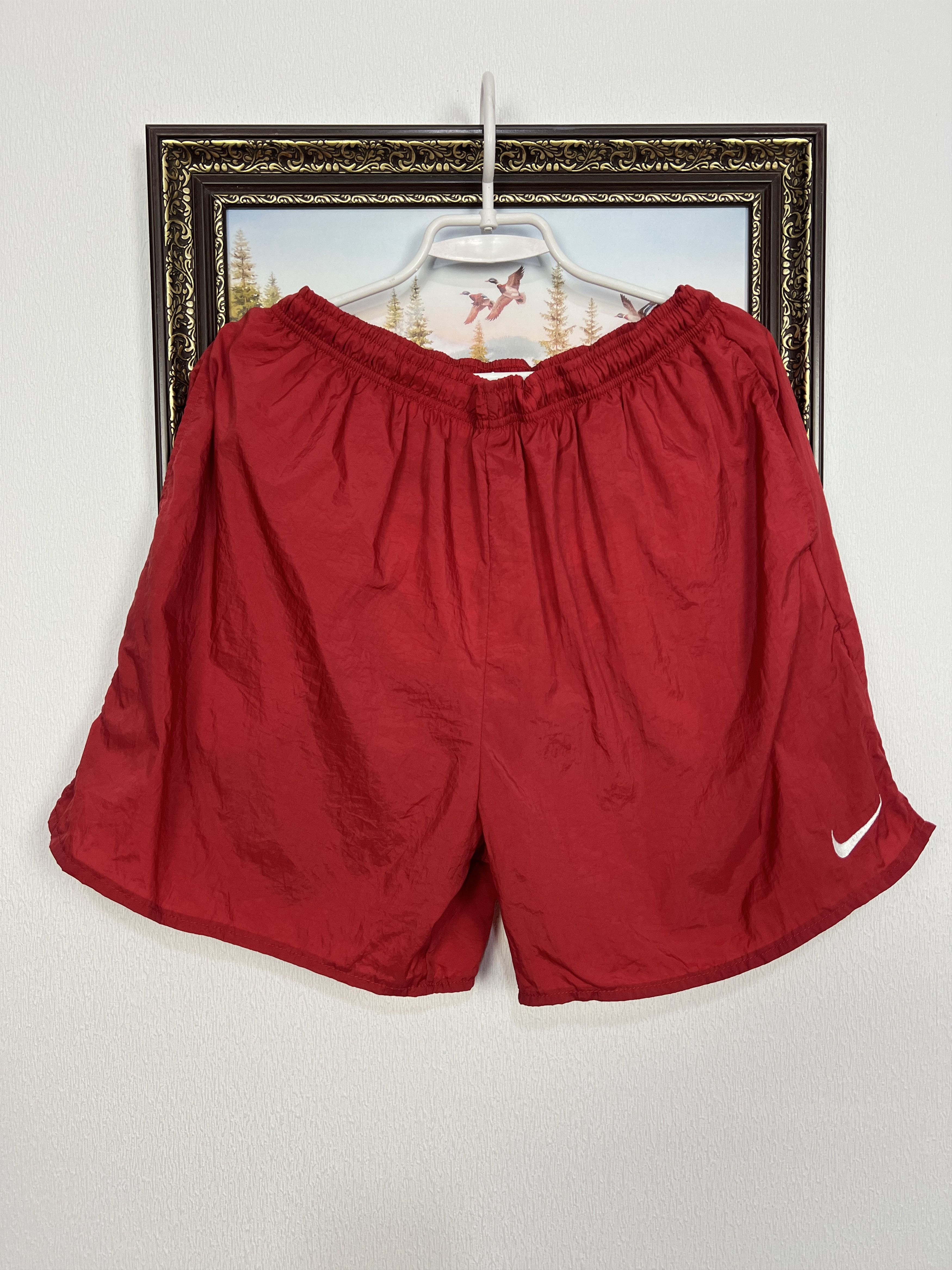 Nike Vintage 90's Nike Nylon Shorts Athletic Rare Big Swoosh Rare Size US 36 / EU 52 - 1 Thumbnail