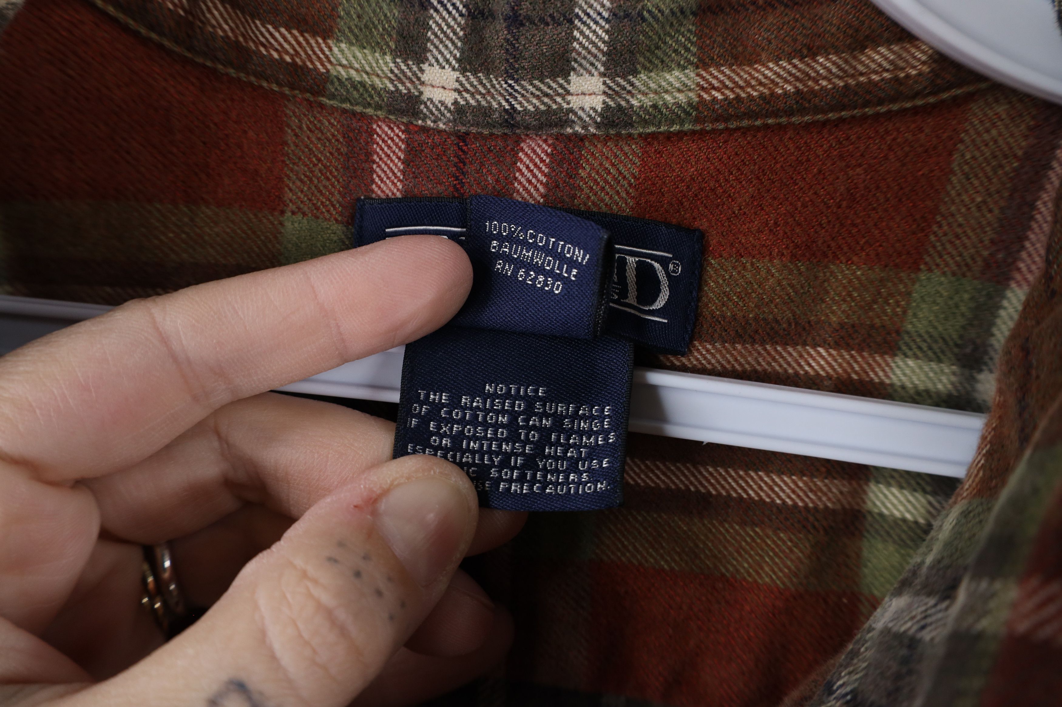 Lands' End × Vintage Vintage 90s Lands End Flannel Button Down Shirt Plaid Size US XXL / EU 58 / 5 - 10 Thumbnail