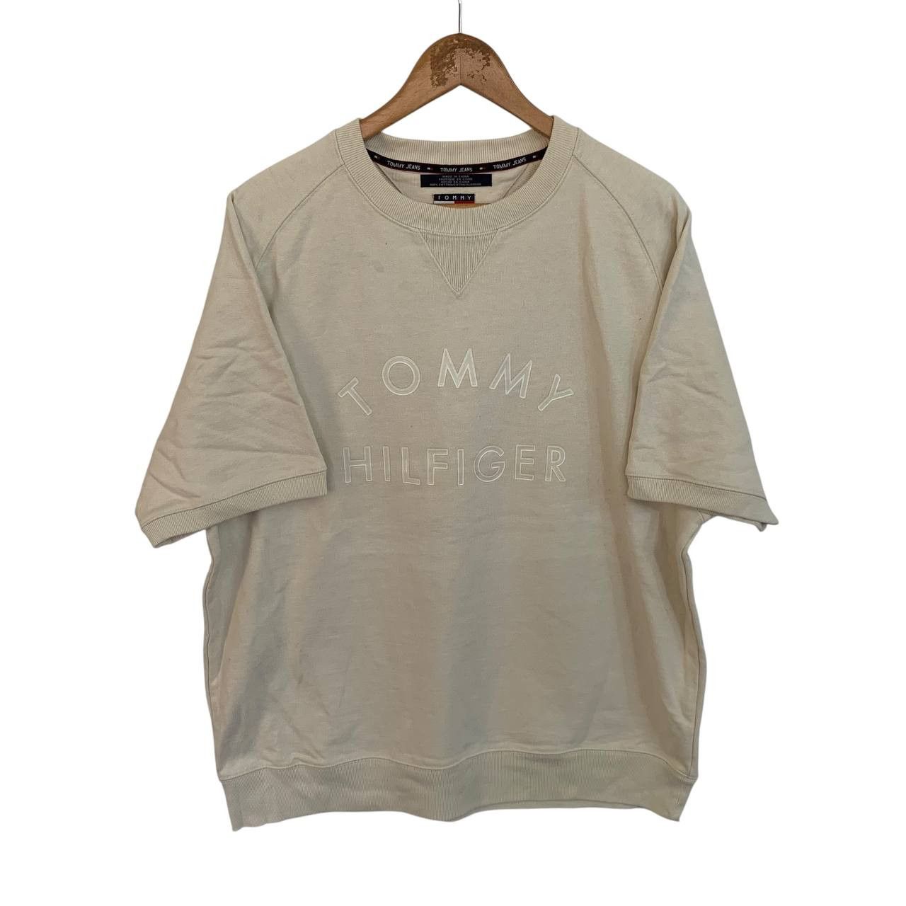 Tommy Hilfiger Vintage Tommy Hilfiger Sweatshirt Plain Short Sleeve Size US XL / EU 56 / 4 - 1 Thumbnail